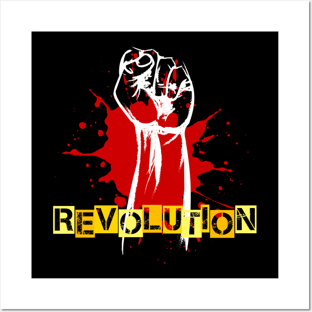 Revolution Raised Fist Wall Art by VintageArtwork